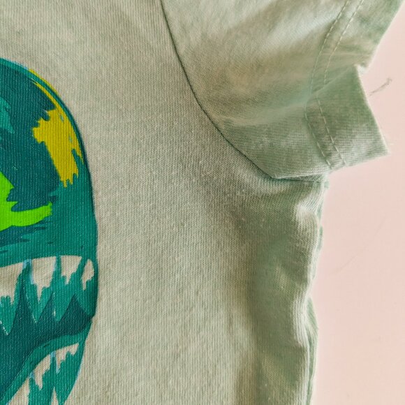 Girls' Dinosaur Short Sleeve Graphic Tee Cat & Jack Aqua Float XS VGUC - Picture 5 of 5